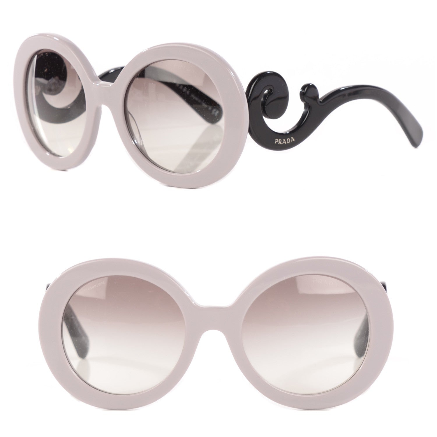 Prada Baroque Sunglasses SPR27N Grey Black 1 of 6