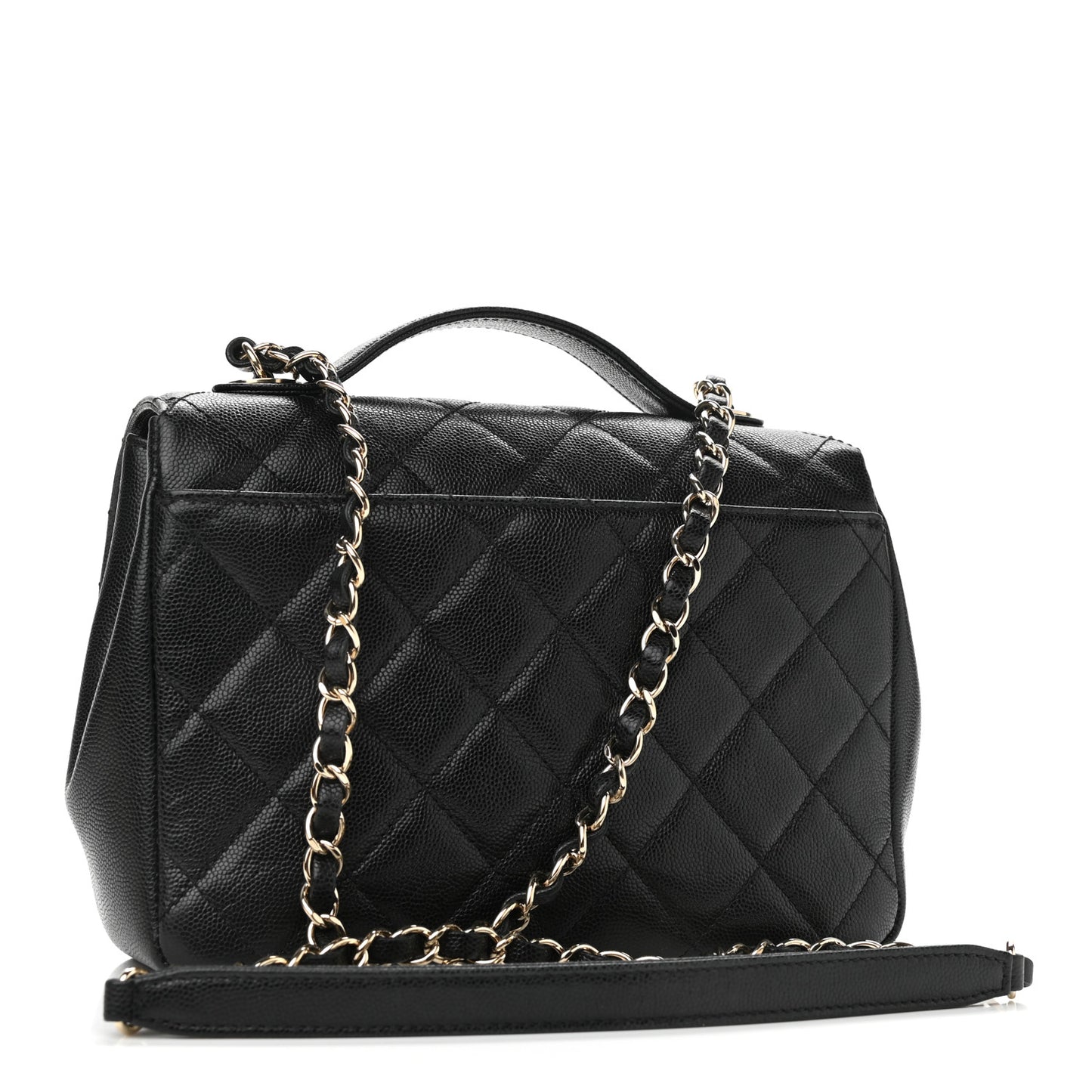 Caviar Quilted Medium Business Affinity Flap Black