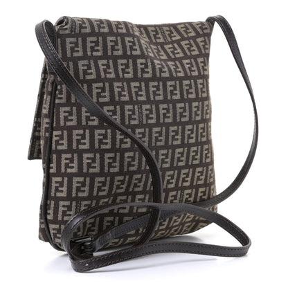 Fendi Zucchino Vitello Tube Messenger Bag Testa di Moro Beige 3 of 8