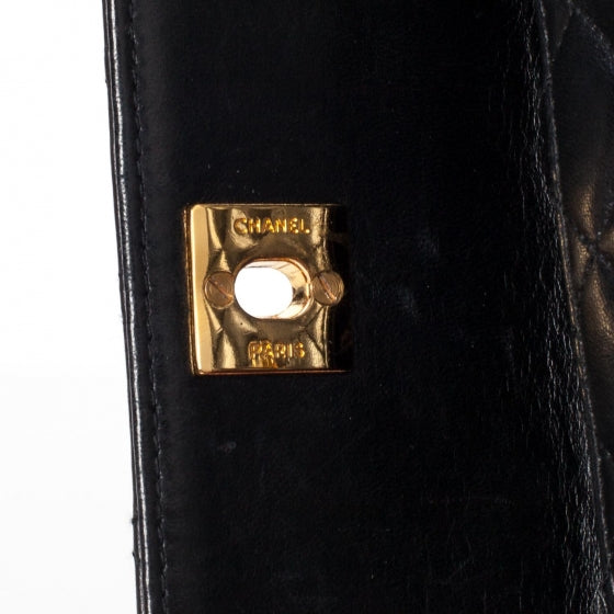 Lambskin Quilted Mini Flap Black