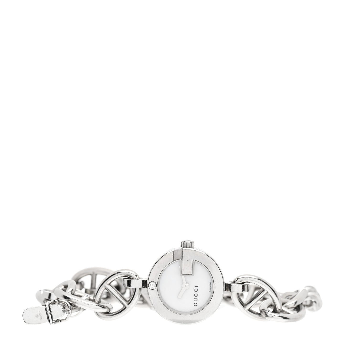 Stainless Steel Diamond 22mm G Charms Quartz Watch