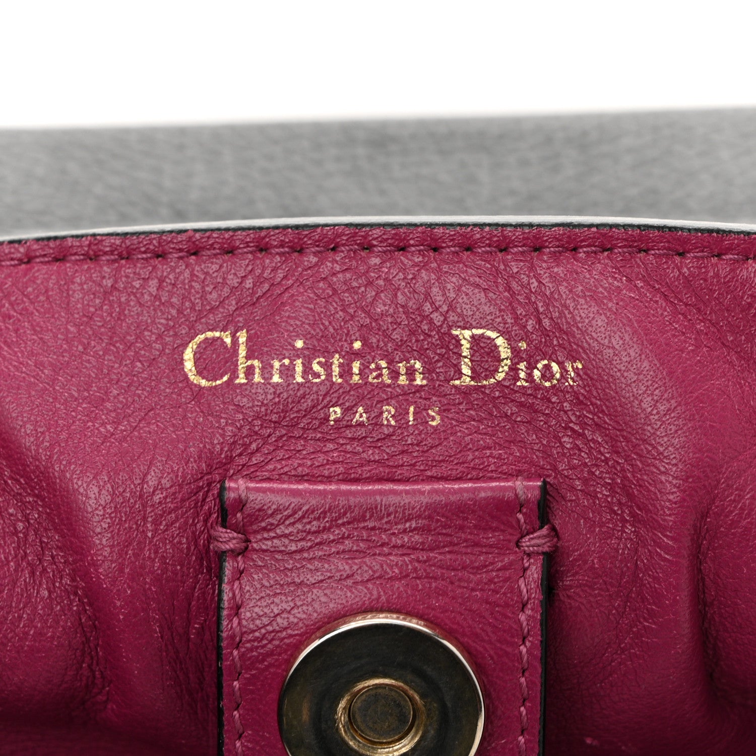Christian Dior Bullcalf Medium Diorissimo Tote Black Rose Indien 7 of 10