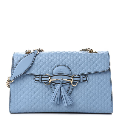 Gucci Microguccissima Medium Emily Chain Shoulder Bag Mineral Blue 1 of 17
