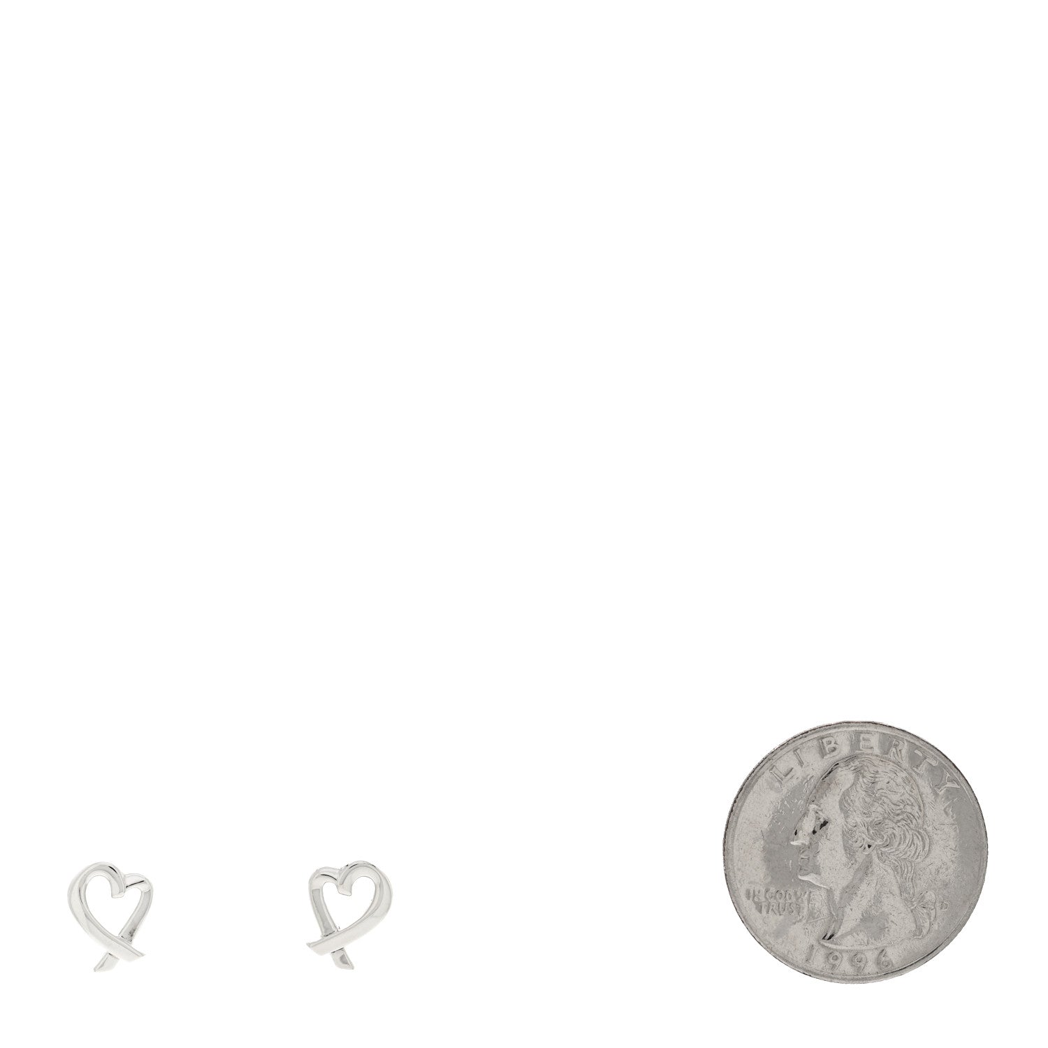 Tiffany Sterling Silver Paloma Picasso Loving Heart Earrings 2 of 4