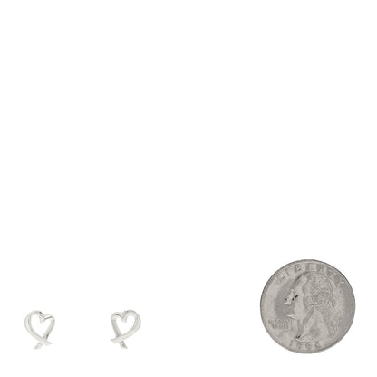 Tiffany Sterling Silver Paloma Picasso Loving Heart Earrings 2 of 4