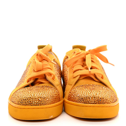 Christian Louboutin Calfskin Veau Velours Strass Louis Junior Flat Sneakers 41 Topaz 2 of 17