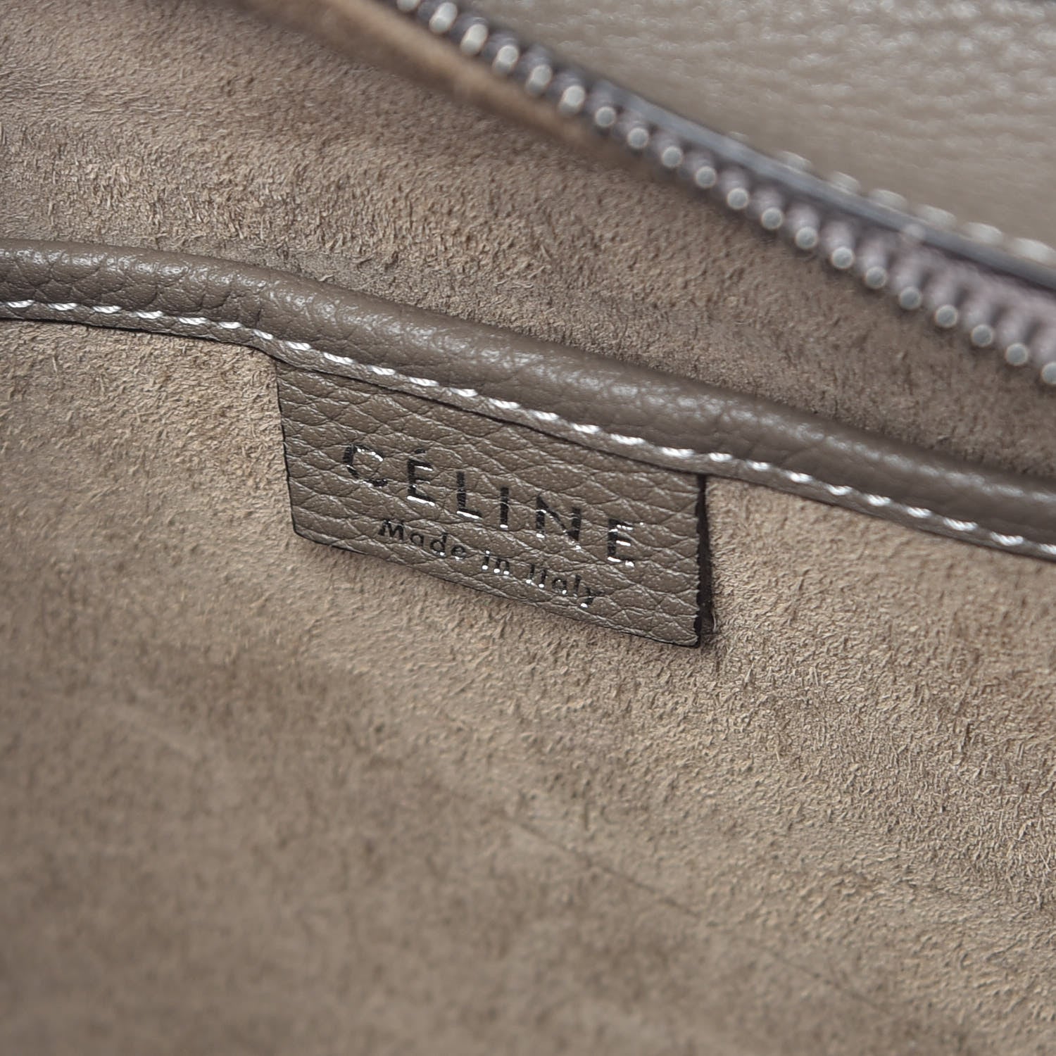 Celine Drummed Calfskin Nano Luggage Souris 7 of 9