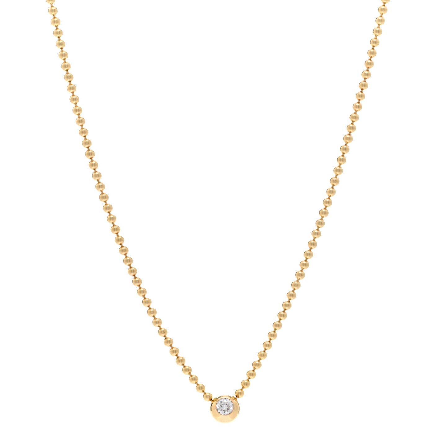 18K Yellow Gold Diamond .20ct Draperie de Decollete Necklace