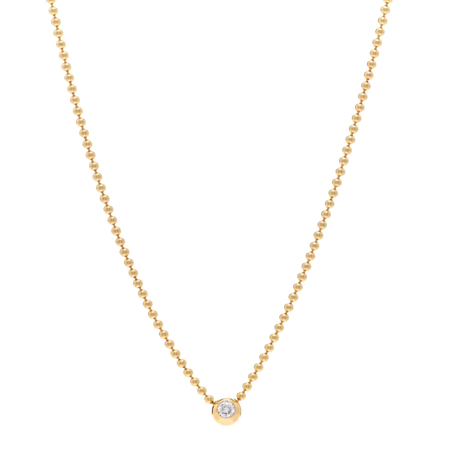 Cartier 18K Yellow Gold Diamond .20ct Draperie de Decollete Necklace 1 of 5