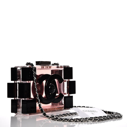 Chanel Plexiglass Boy Brick Lego Clutch Pink Black 3 of 6