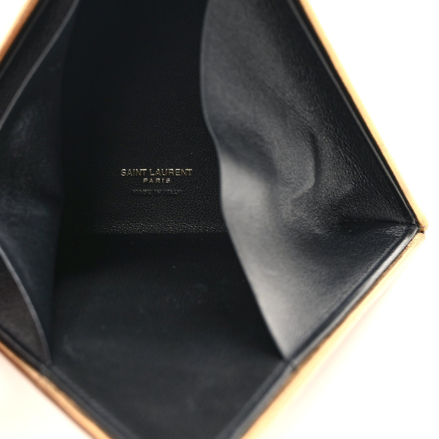 Metallic Lambskin Pyramid Clutch Brome