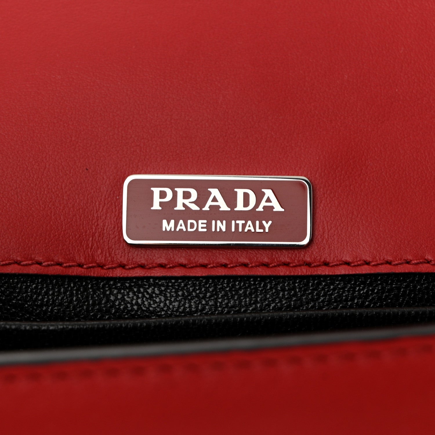 Prada City Calfskin Saffiano Crystal Cahier Bag Fuoco Black 6 of 10