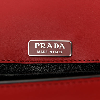 Prada City Calfskin Saffiano Crystal Cahier Bag Fuoco Black 6 of 10