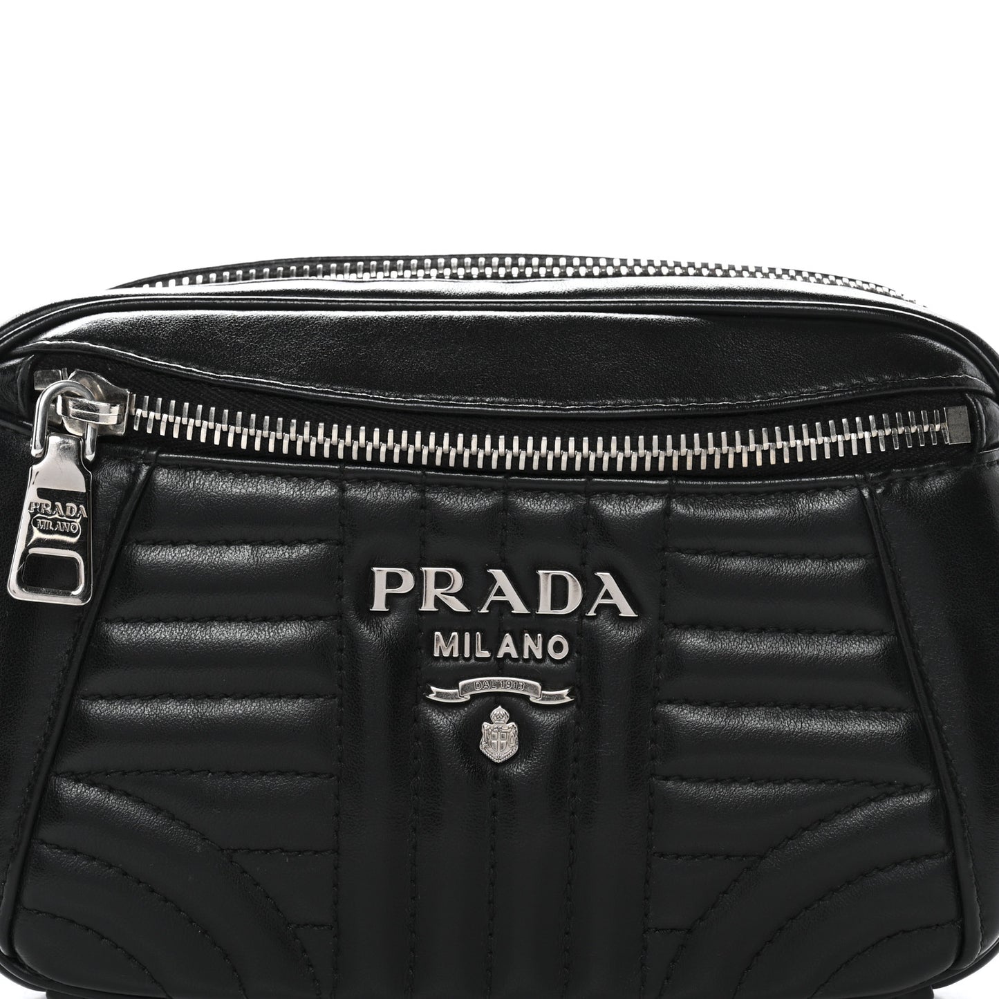 Soft Calfskin Diagramme Belt Bag Black