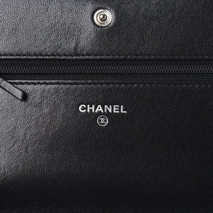 Chanel Sheepskin Quilted Mademoiselle Vintage Wallet On Chain WOC Black 8 of 17