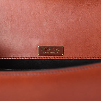 Prada City Calf Saffiano Cahier Crossbody Bag Cotto Black 6 of 14