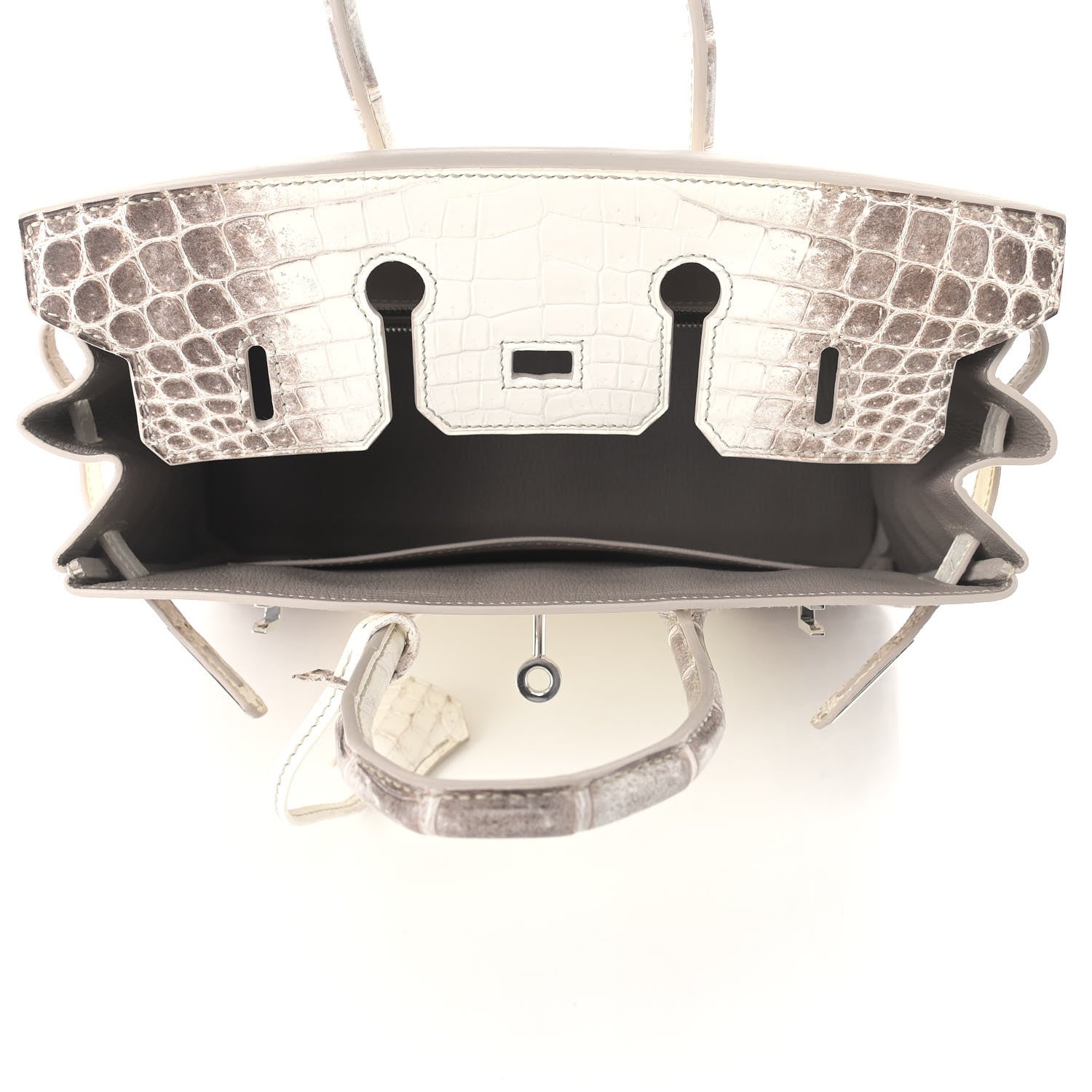 Hermes Matte Niloticus Crocodile Himalaya Birkin 25 Blanc 15 of 31