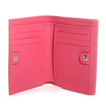 Fendi Textured Calfskin French Wallet Pink 6 of 9
