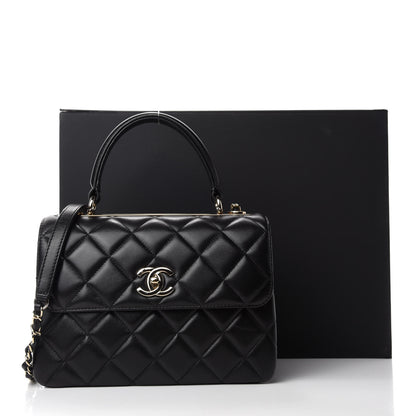 Chanel Lambskin Quilted Small Trendy CC Dual Handle Flap Bag Black 12 of 12