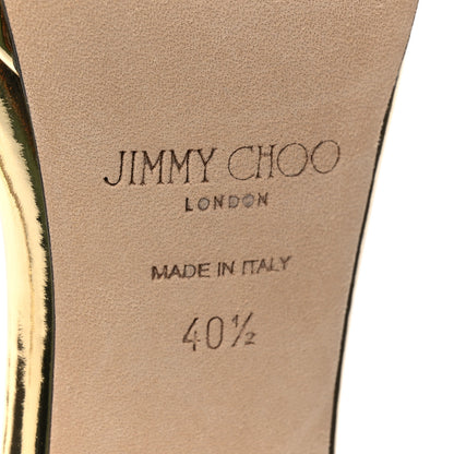 Jimmy Choo Metallic Calfskin Alva 120 Sandals 40.5 Gold 6 of 9