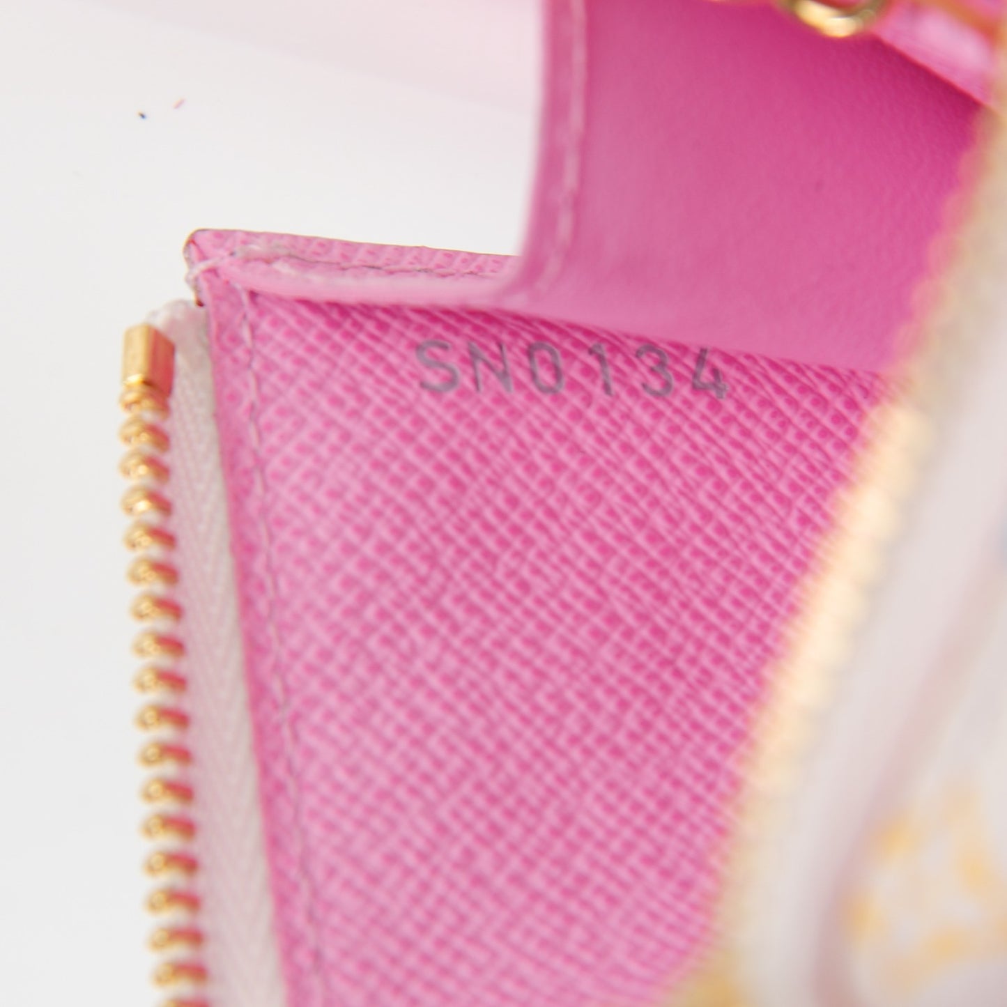 Monogram Multicolor Key Pouch White Litchi