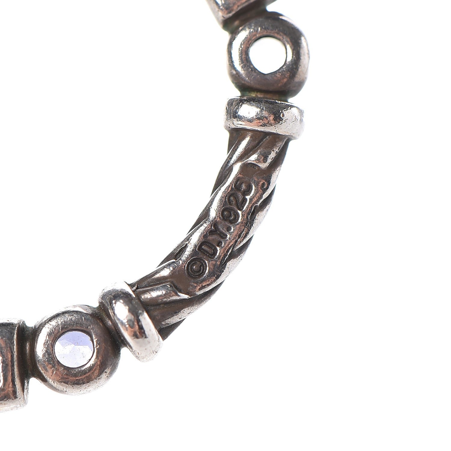 David Yurman Sterling Silver Diamond Blue Topaz Hampton Blue Topaz Iolite Confetti Pendant Necklace 6 of 6