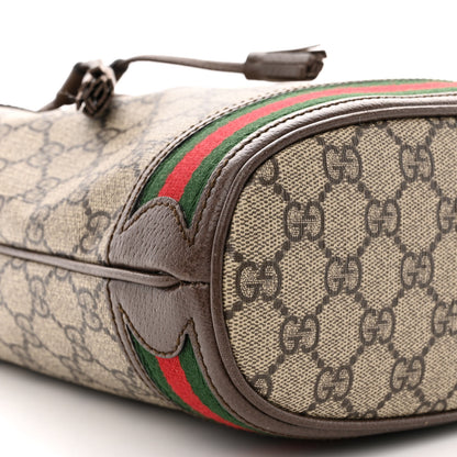 Gucci GG Supreme Monogram Web Small Ophidia Bucket Bag Brown 9 of 11