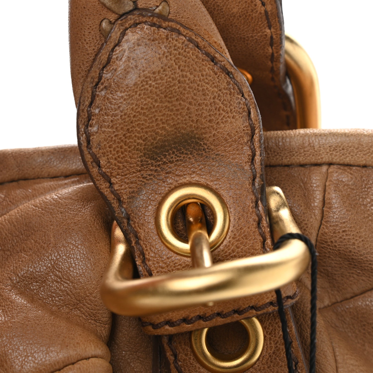 Miu Miu Nappa Large Patchwork Tote Cammello 11 of 12