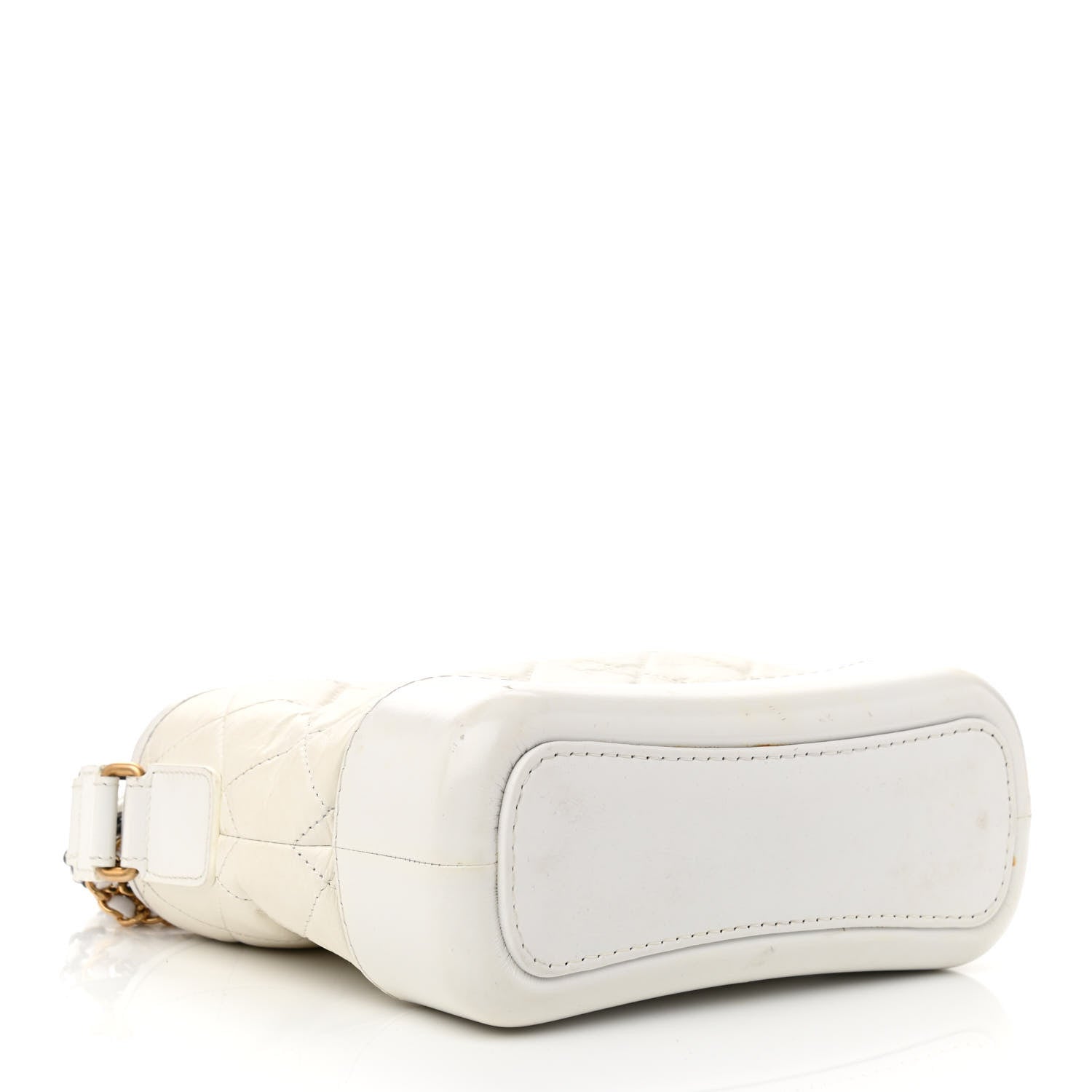 Chanel Aged Calfskin Quilted Small Gabrielle Hobo White 4 of 15