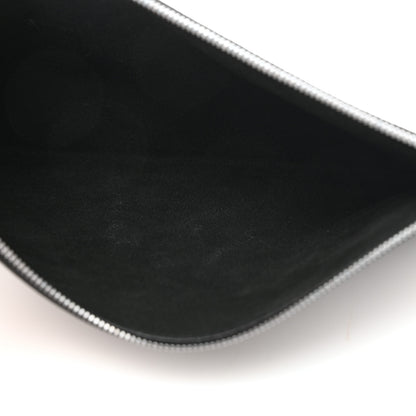 Valentino Garavani Pebbled Calfskin Large Rockstud Flat Zip Pouch Black 5 of 7