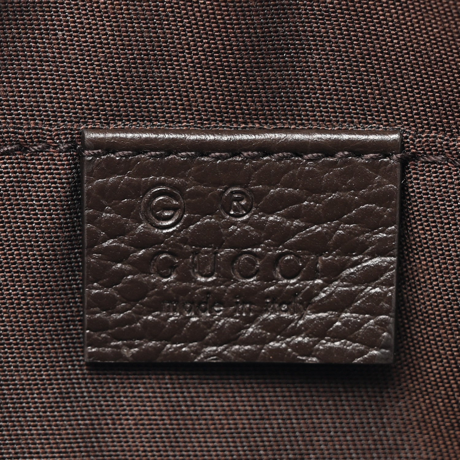 Gucci Monogram Dollar Calfskin Belt Bag Beige Ebony Testa di Moro Marrone Scuro 6 of 10