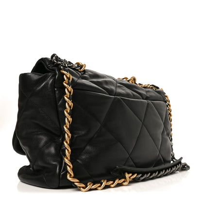 Chanel Lambskin Quilted Maxi Chanel 19 Flap Black 3 of 10