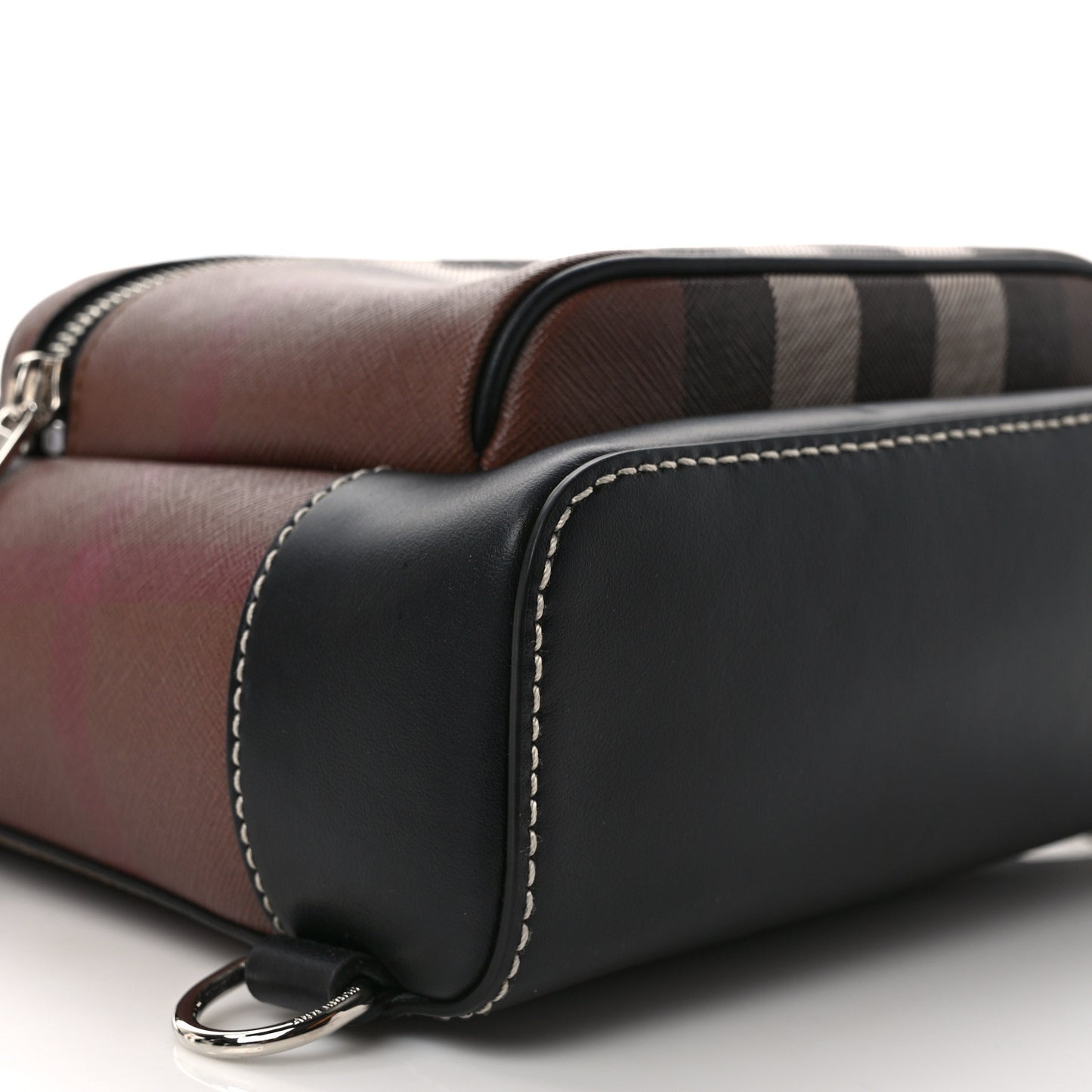 E-Canvas Check Sling Backpack Dark Birch Brown