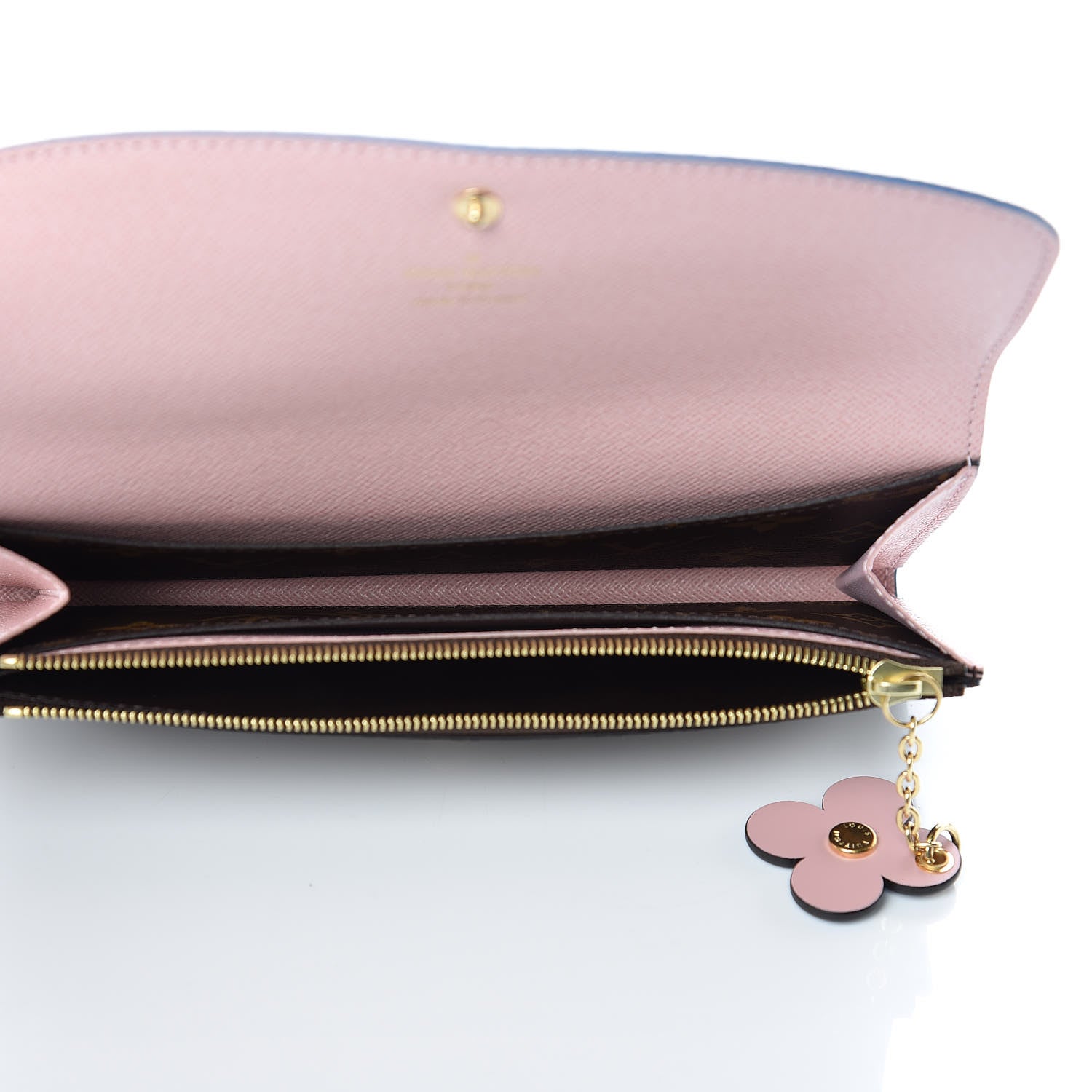 Louis Vuitton Monogram Bloom Flower Emilie Wallet Blue Jean 5 of 8