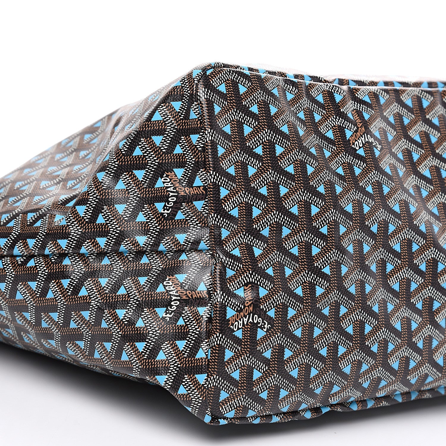 Goyard Goyardine Saint Louis Claire Voie GM Black Blue 7 of 8