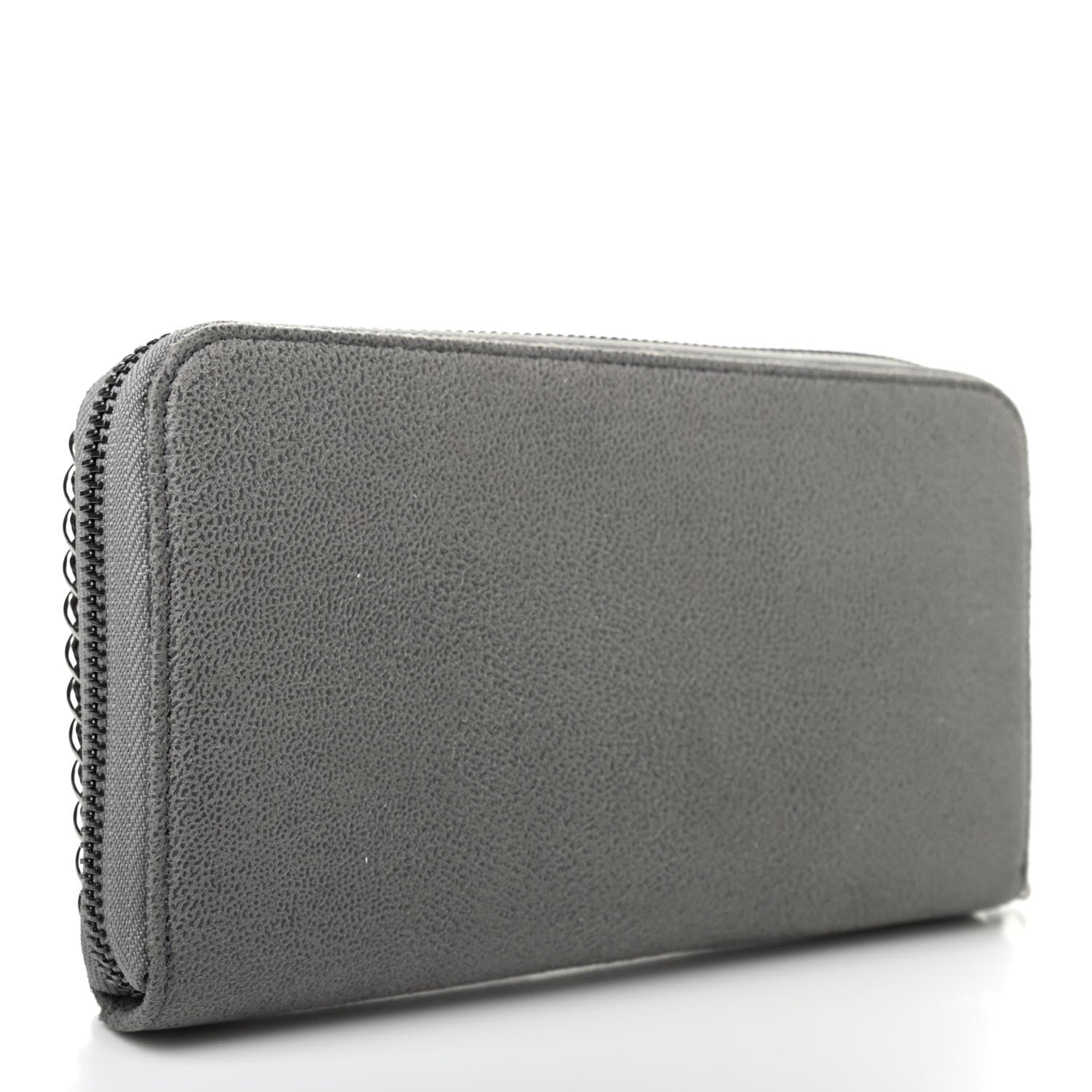 Stella McCartney Shaggy Deer Falabella Zip Around Wallet Grey 3 of 7
