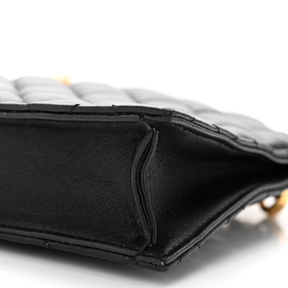 Versace Calfskin Quilted Small Tribute Icon Pouch Black 9 of 9