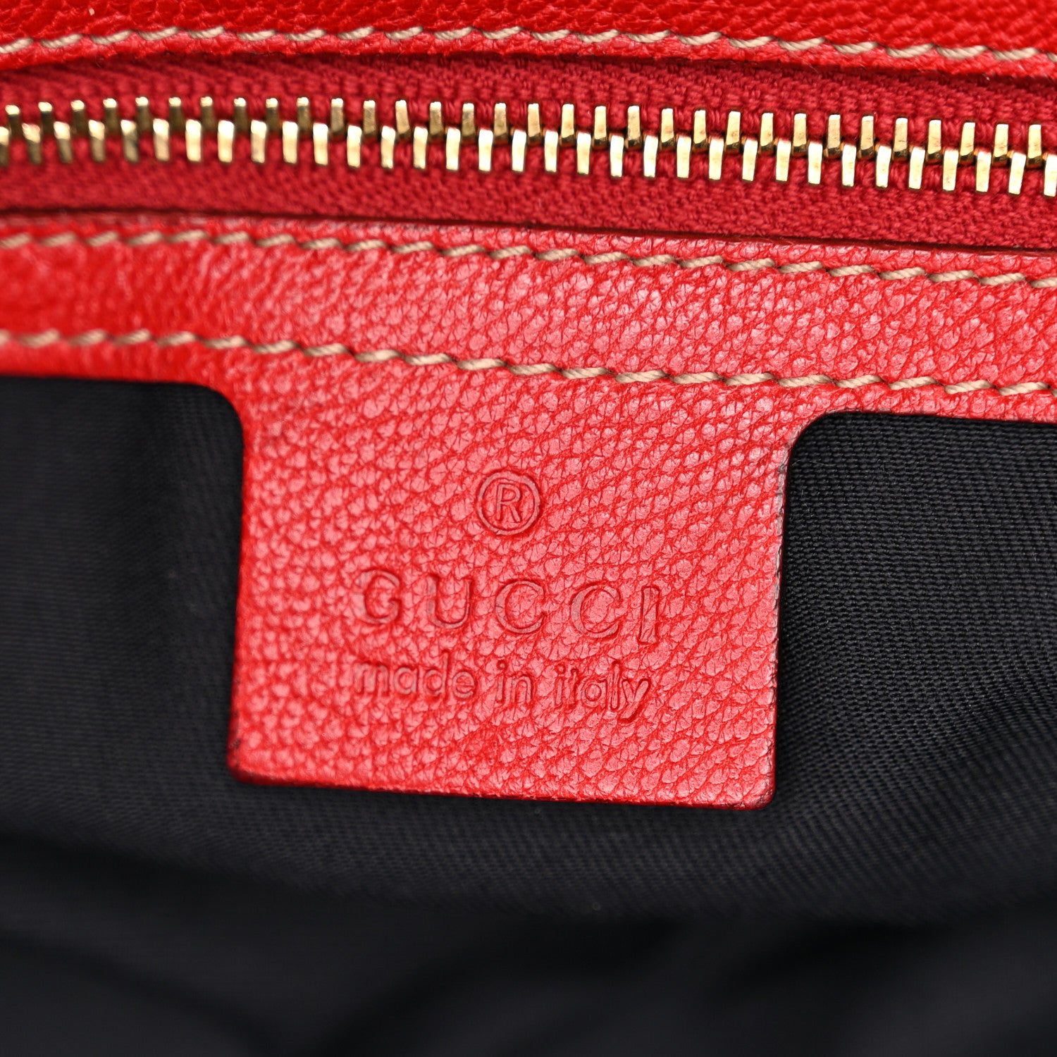 Gucci Goatskin Small Capri Bowler Red 6 of 11