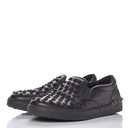 Valentino Garavani Vitello Rockstud Slip On Sneakers 43 Black 3 of 9