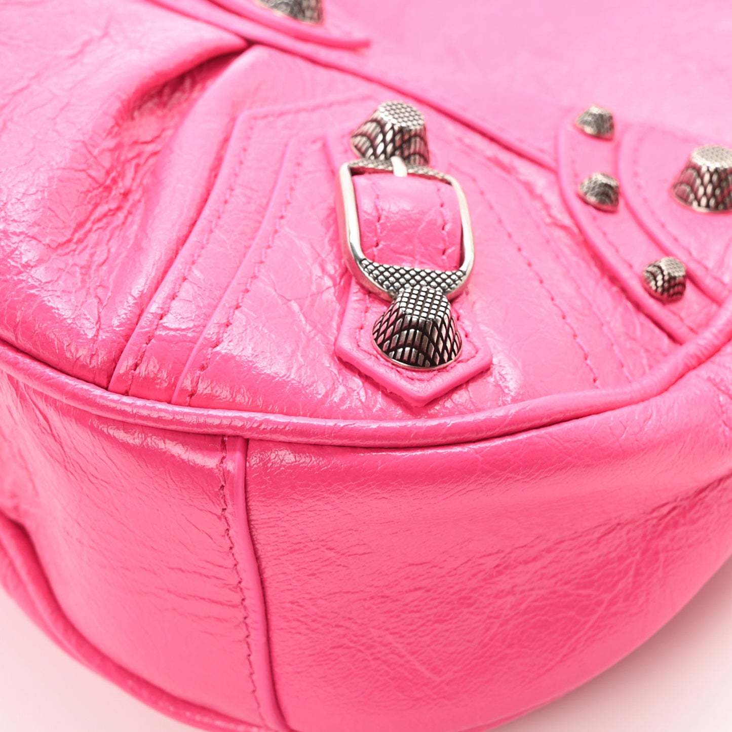 Agneau Arena Le Cagole Shoulder Bag XS Hot Pink
