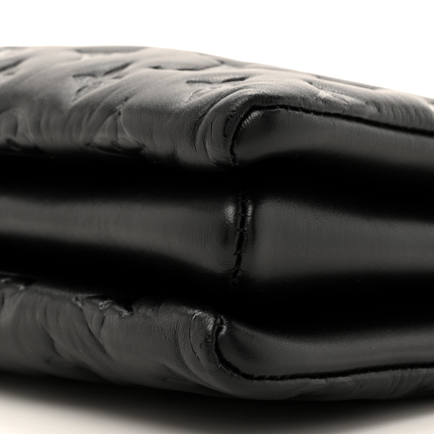 Louis Vuitton Lambskin Embossed Monogram Coussin PM Black 9 of 10