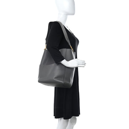 Celine Soft Grained Calfskin Sangle Bucket Bag Kohl 2 of 11
