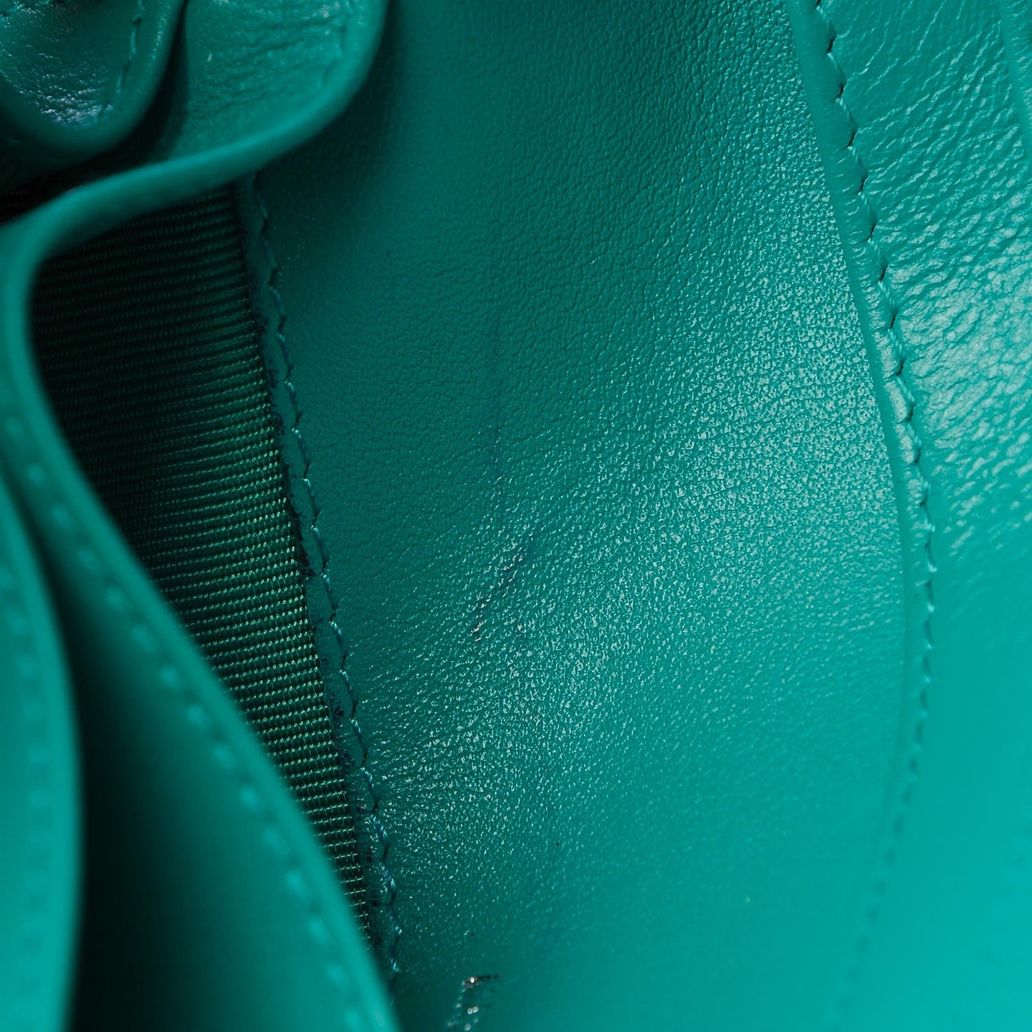 Patent Quilted Zip Pocket Wallet Turquoise