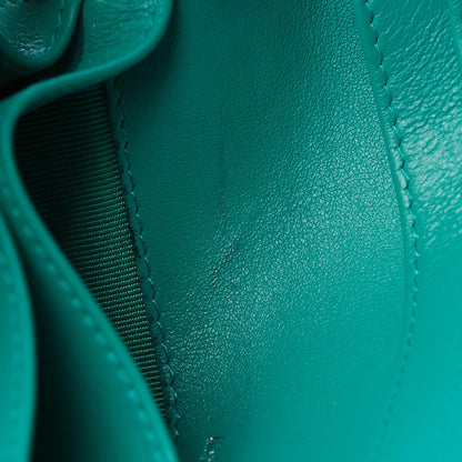 Chanel Patent Quilted Zip Pocket Wallet Turquoise 16 of 28