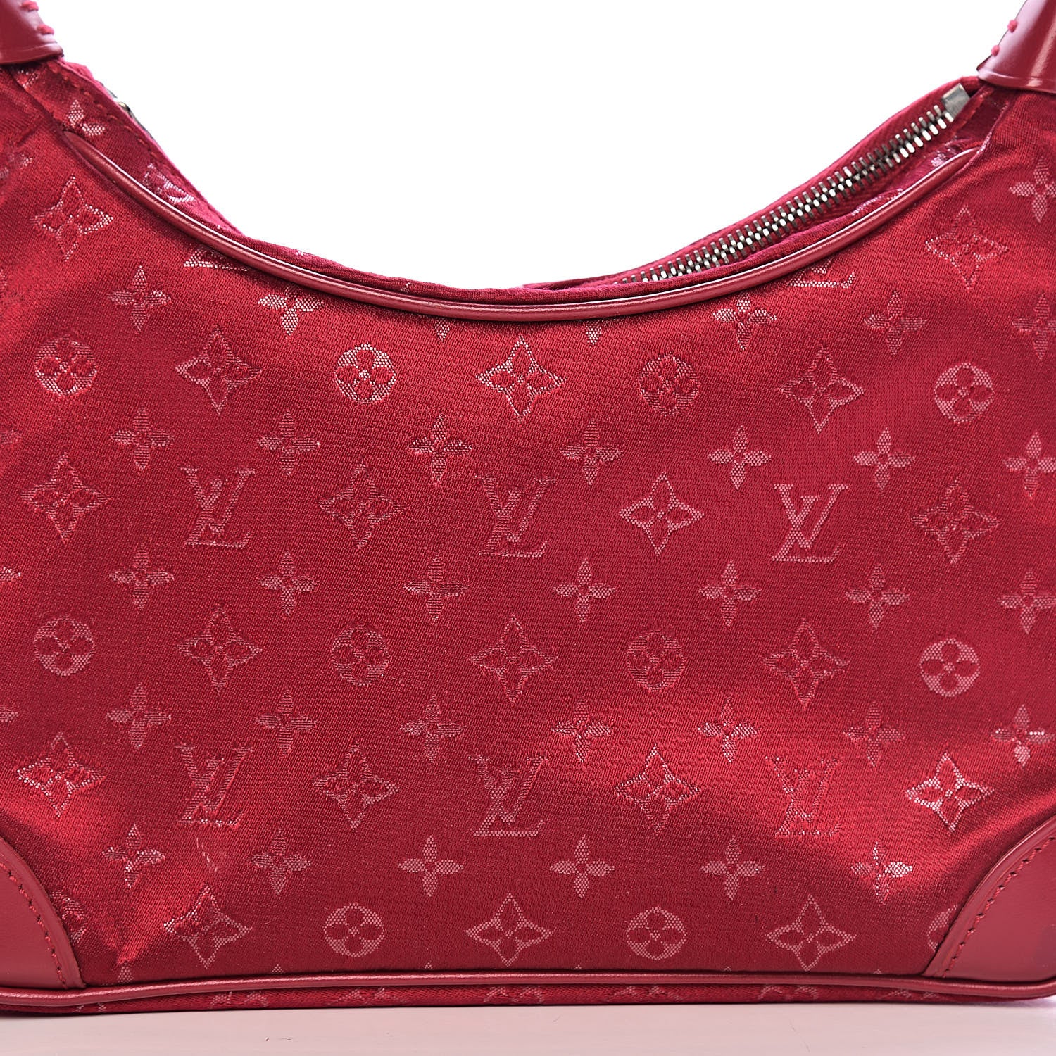 Louis Vuitton Satin Monogram Little Boulogne Red 10 of 10