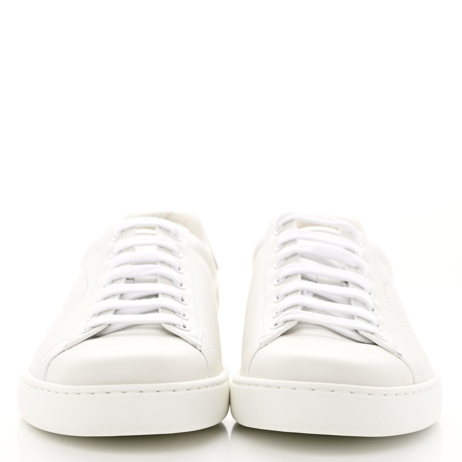 Gucci Calfskin Interlocking G Perforated Mens Ace Sneakers 7 White Grey Sky 2 of 9