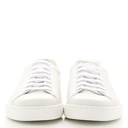 Gucci Calfskin Interlocking G Perforated Mens Ace Sneakers 7 White Grey Sky 2 of 9