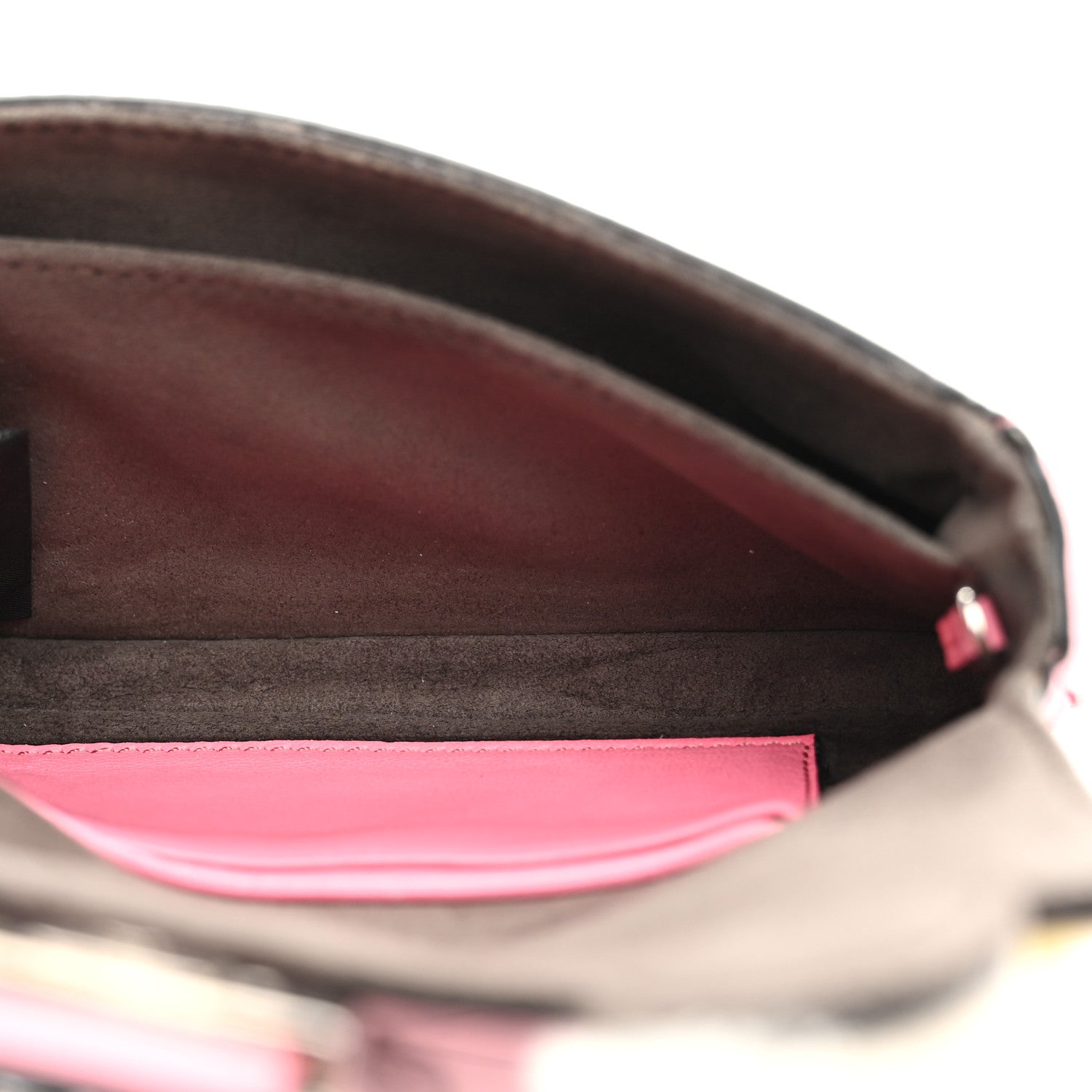 Fendi Nappa Rabbit Fox Fur Micro Buggie Baguette Rosa Fluo Multicolor 5 of 11