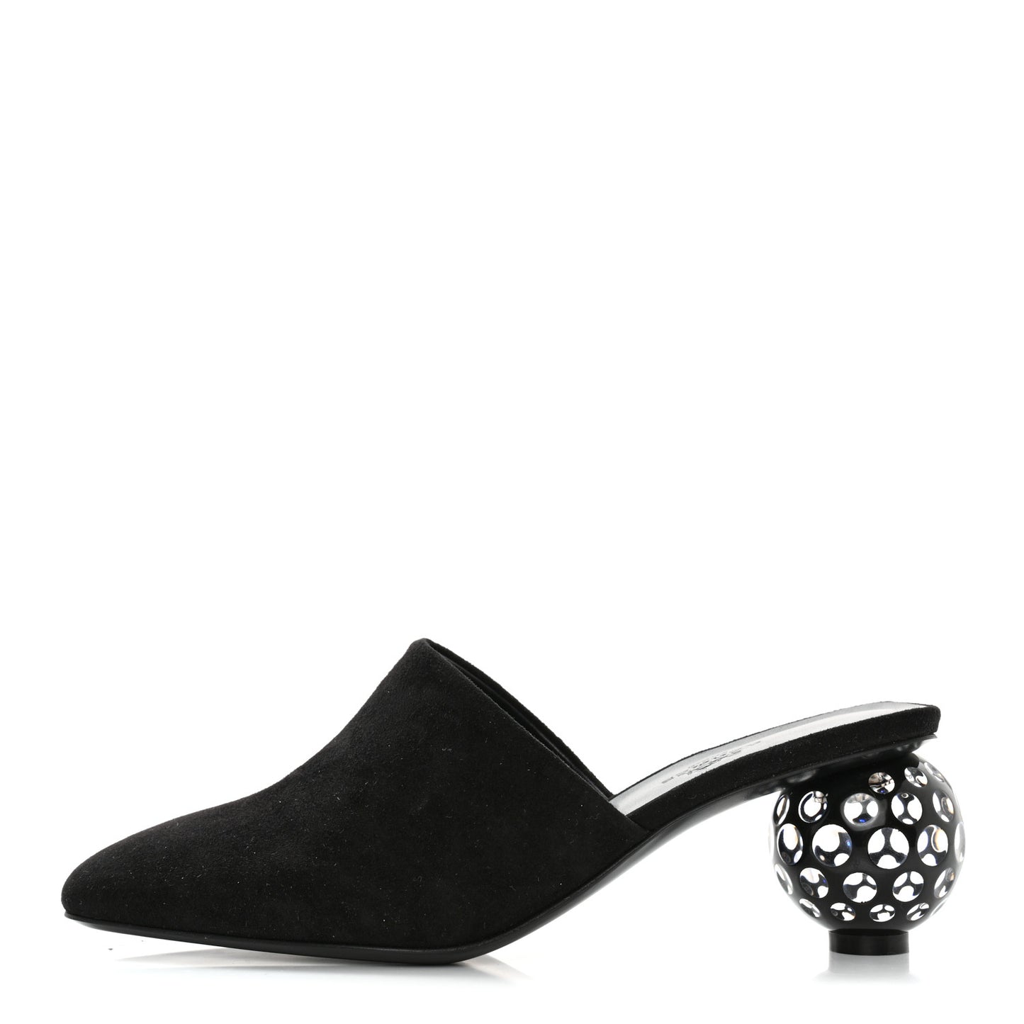 Suede Goatskin Darcy Mules 36 Black