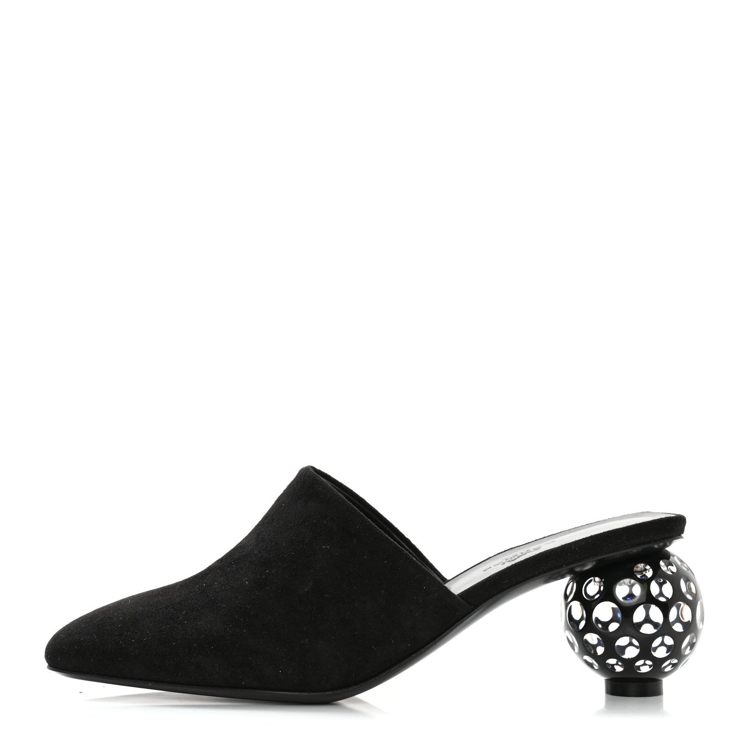 Hermes Suede Goatskin Darcy Mules 36 Black 1 of 9